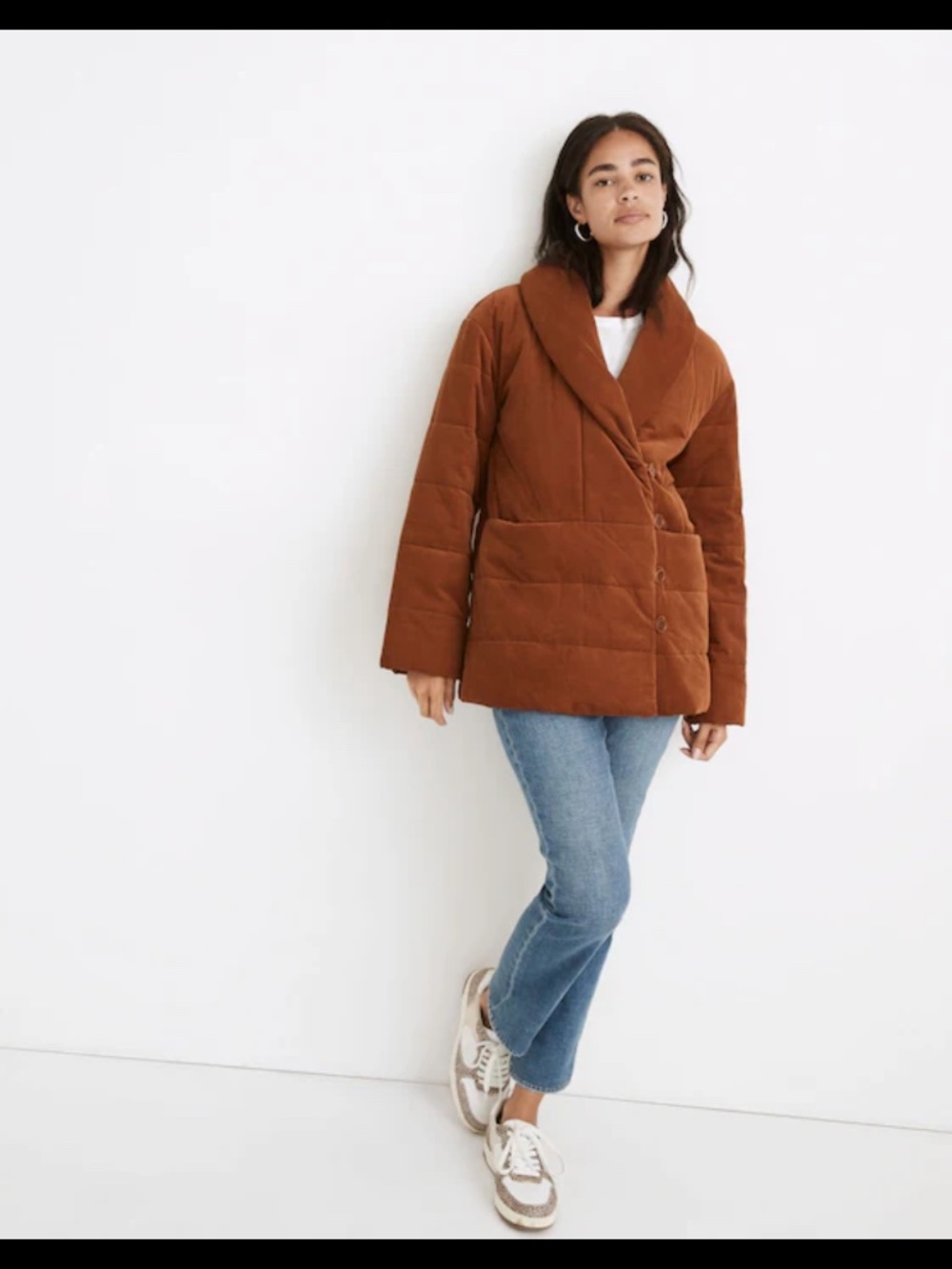 Madewell - “warm coffee” brown - Corduroy Ensley Quilted Jacket